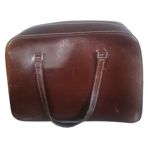 Kate Spade Brown Vintage Leather Made in Italy Suede Interior Handbag